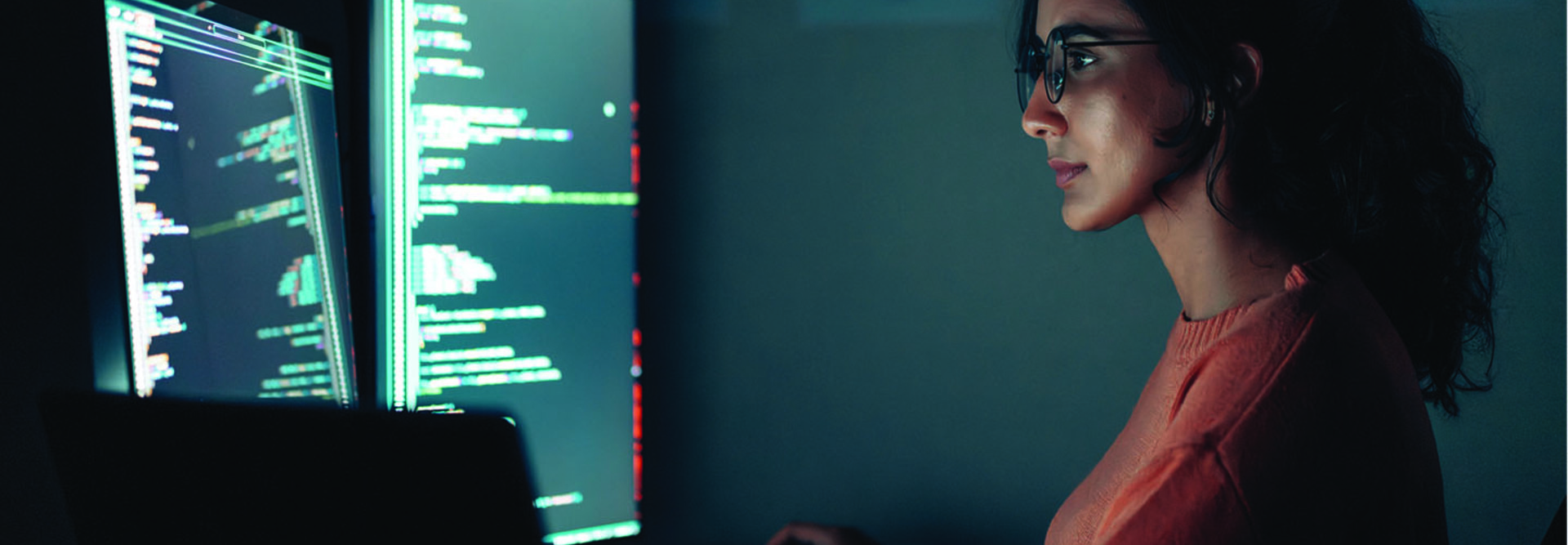 Programmer Coding in the office